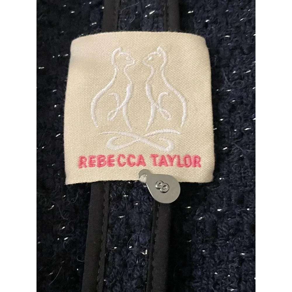 Rebecca Taylor Tweed Leather Fringe Moto Jacket - Picture 4 of 9